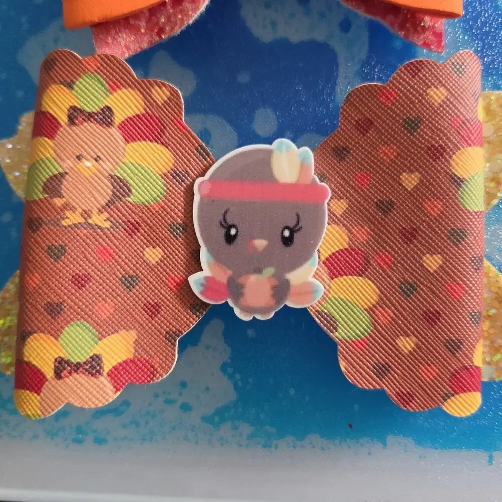 Custom Thanksgiving & HANDMADE Hair Bows
